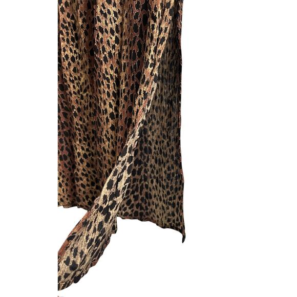 Vintage Nina Piccalino Size ML Maxi Boho Animal Print Safari Dress - Picture 4 of 6